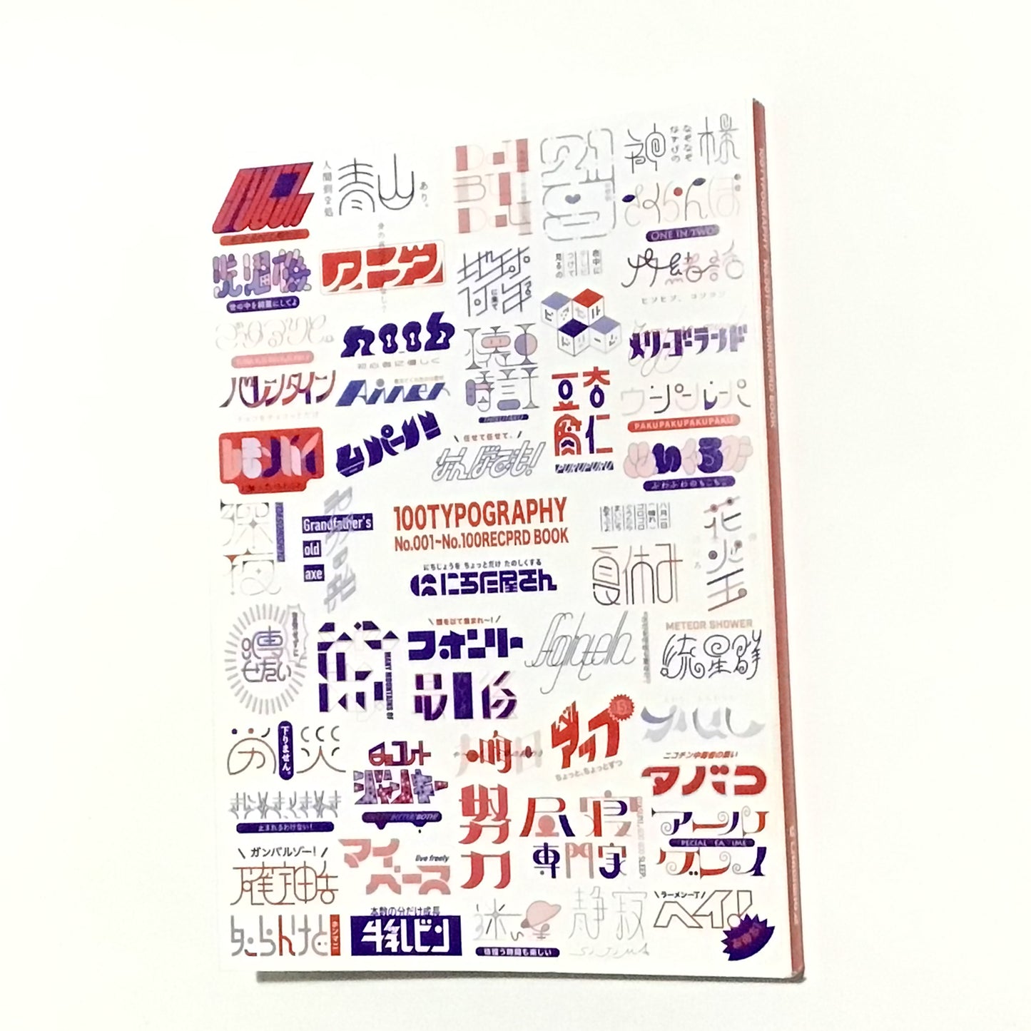 100TYPOGRAPHY No. 001-No. 100RECORD BOOK
