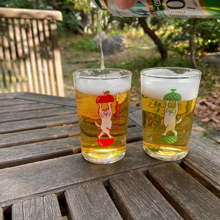 ニャンコのカンパイ♫ペアグラス