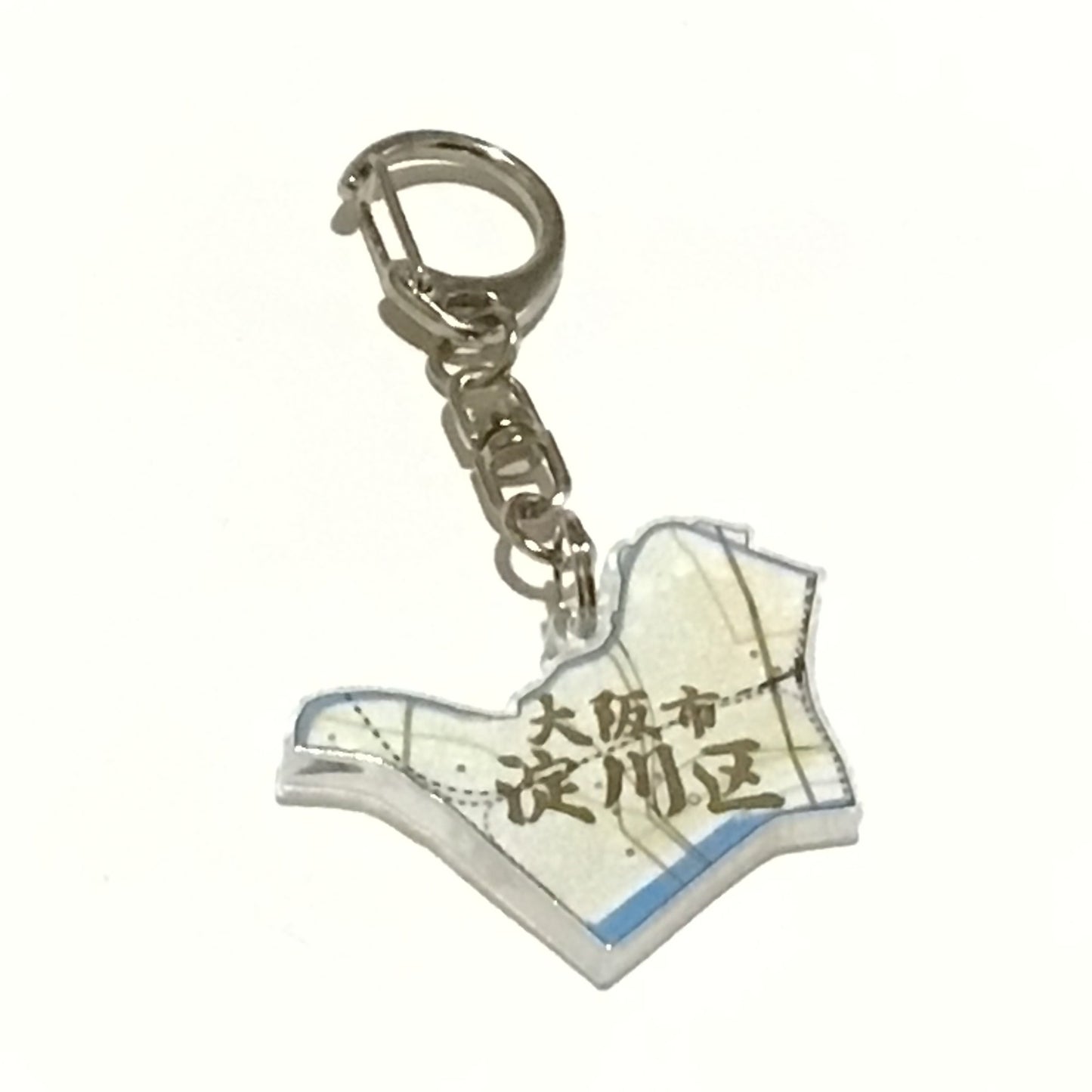 大阪市と各区 地図キーホルダー
