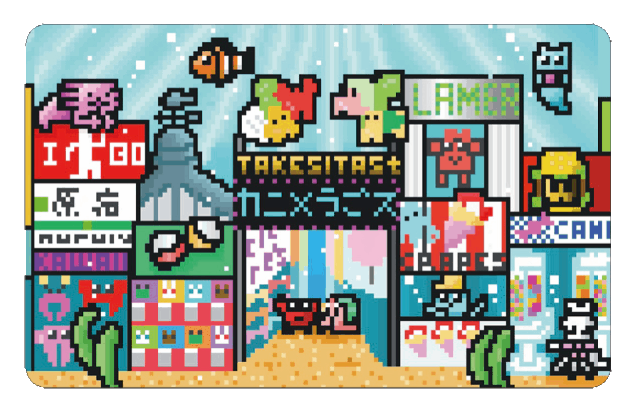 かにクラブコラボステッカー『カニちゃんの原宿』