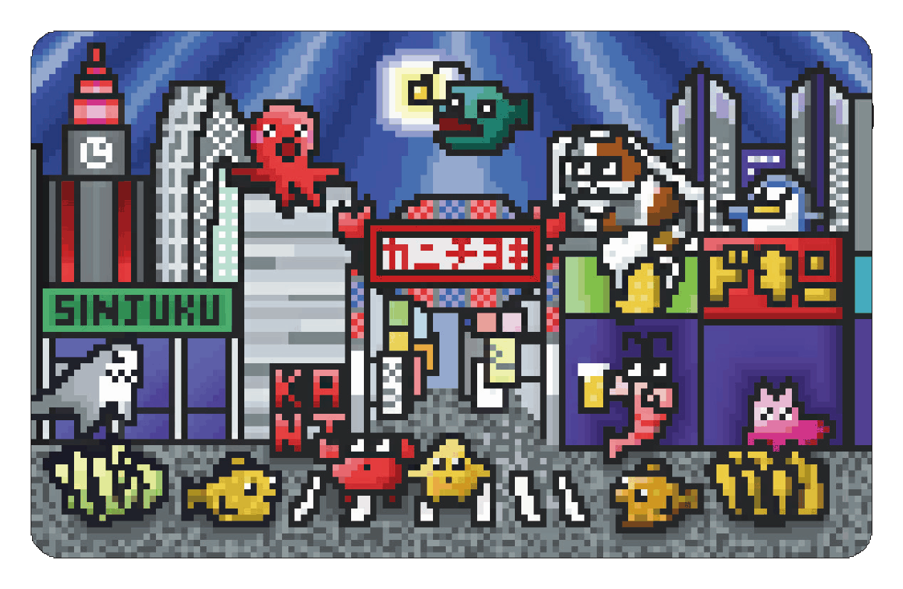かにクラブコラボステッカー『カニちゃんの新宿』