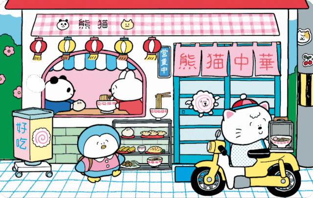 梶井のりこラボ『熊猫中華~出前だヨ~』ステッカー