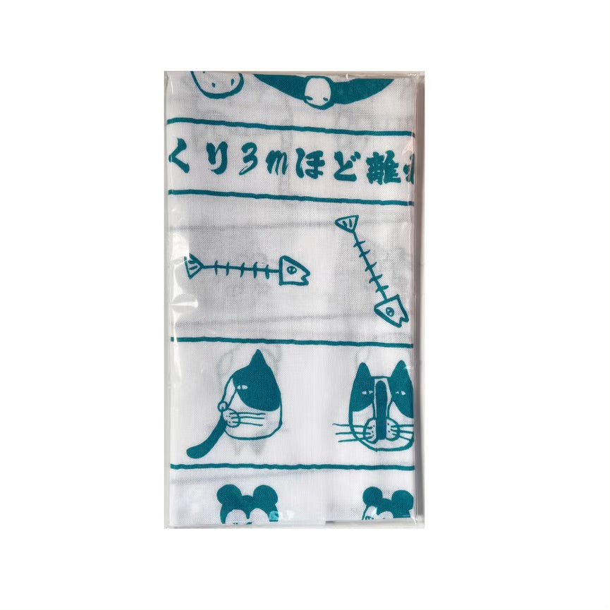 猫視力 キャッツアイ 手ぬぐい