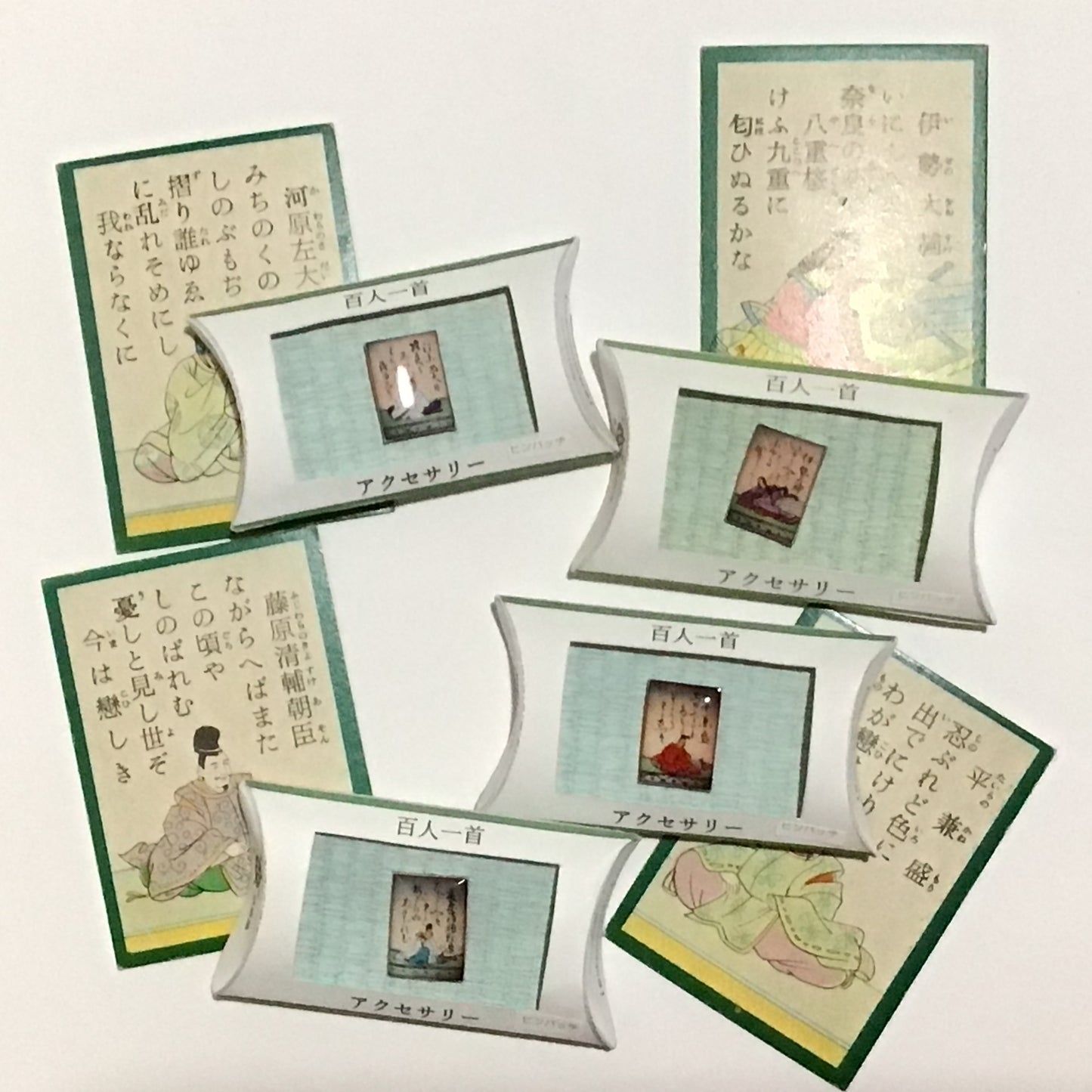 百人一首ピンバッジ