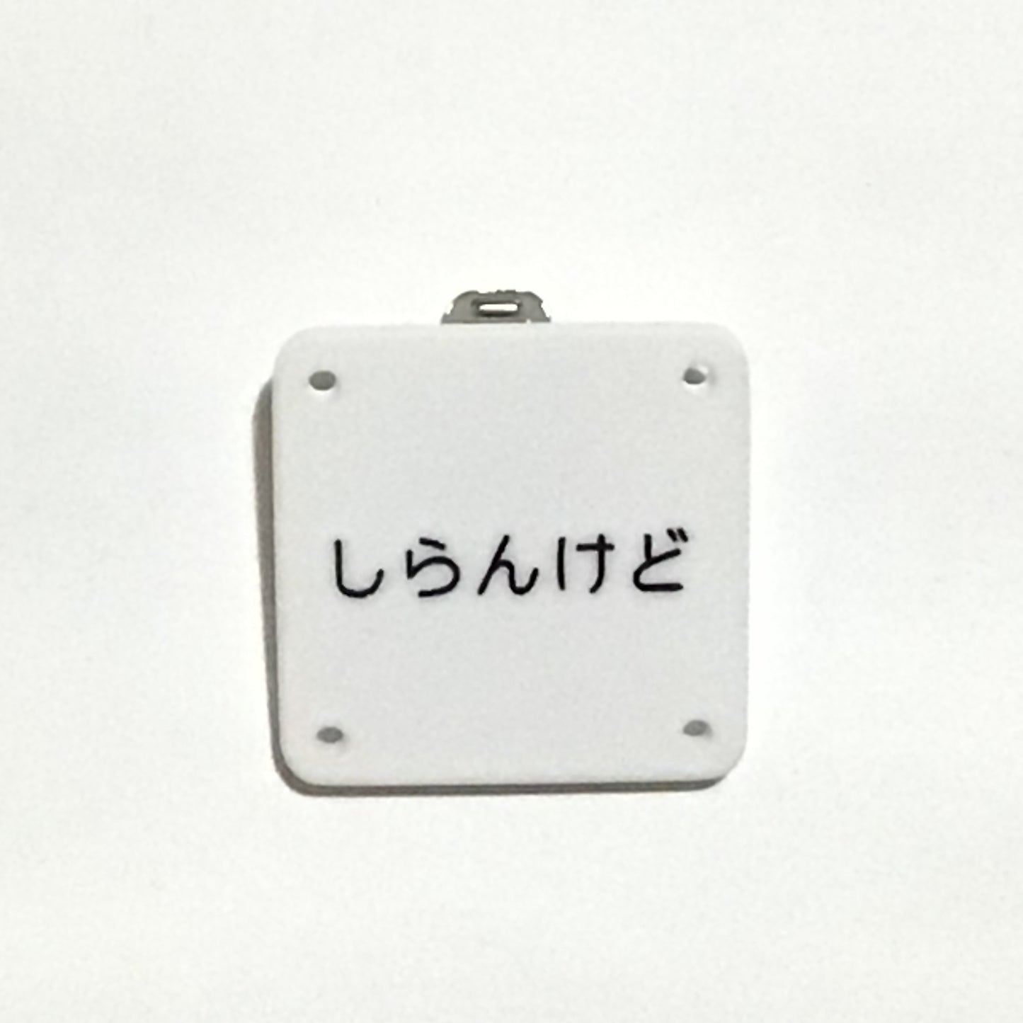 機械彫刻文字バッジ 「しらんけど」