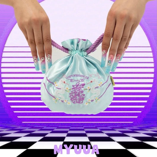 SHIROHEBI KINCHAKU 白蛇 巾着