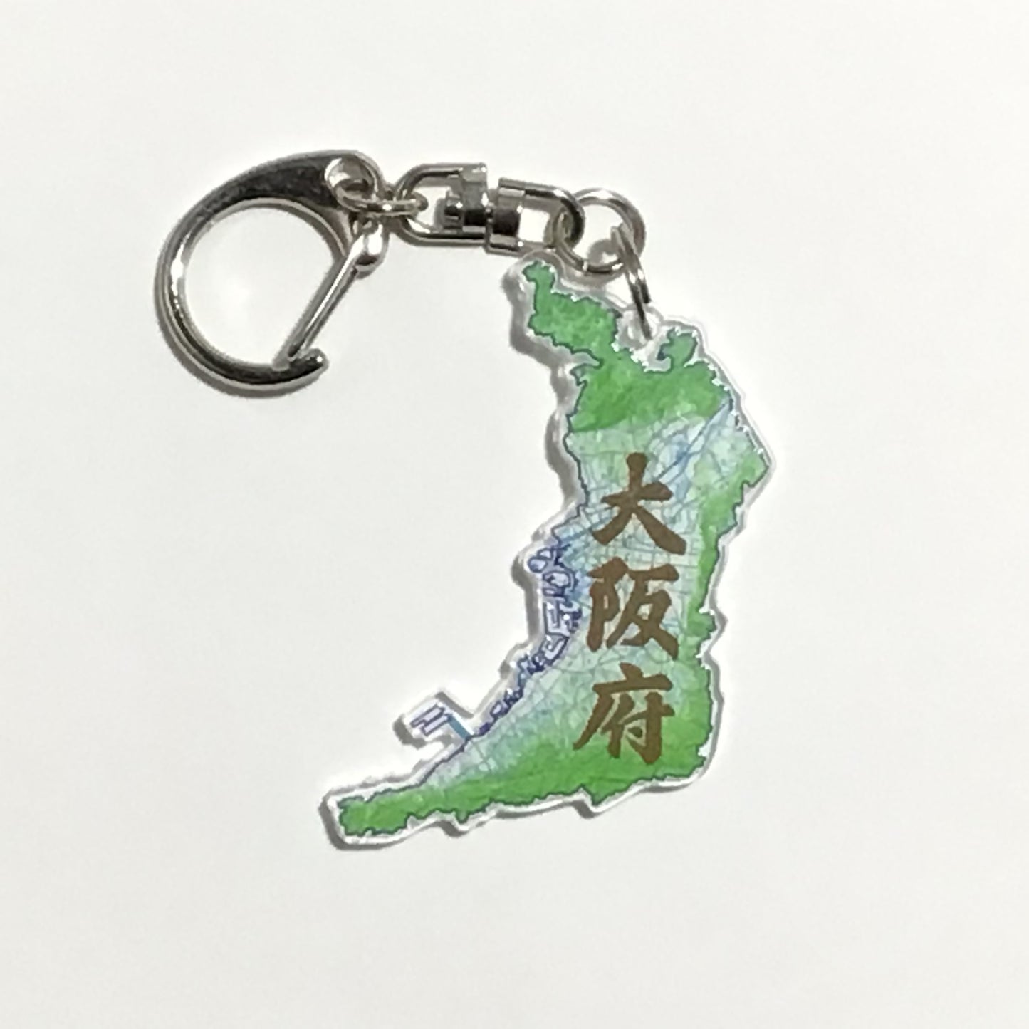 大阪府 地図キーホルダー