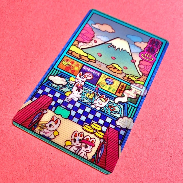 中村杏子コラボステッカー『きつね銭湯』