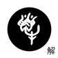 古代文字　チャーム（片面タイプ）濡羽色　カ行その1   下〜逆