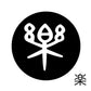 古代文字　チャーム（片面タイプ）濡羽色　カ行その1   下〜逆