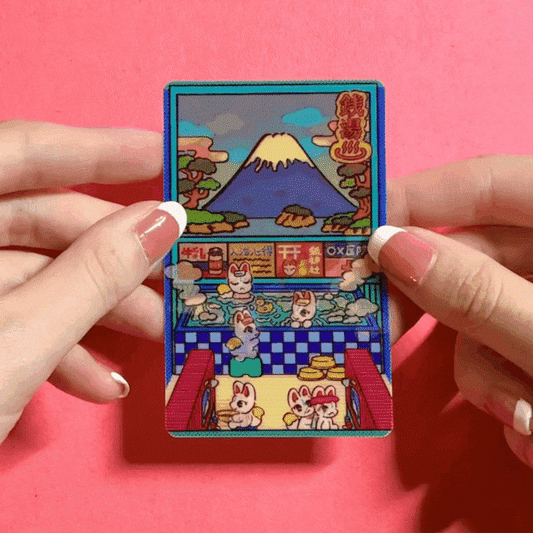 中村杏子コラボステッカー『きつね銭湯』