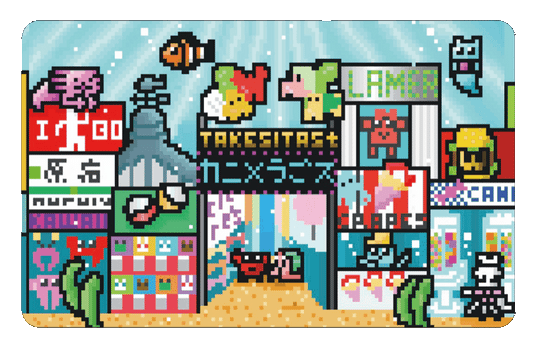かにクラブコラボステッカー『カニちゃんの原宿』