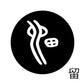 古代文字　ピアス（片耳用）濡羽色　ラ行