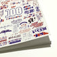 100TYPOGRAPHY  No. 001－No. 100RECORD BOOK
