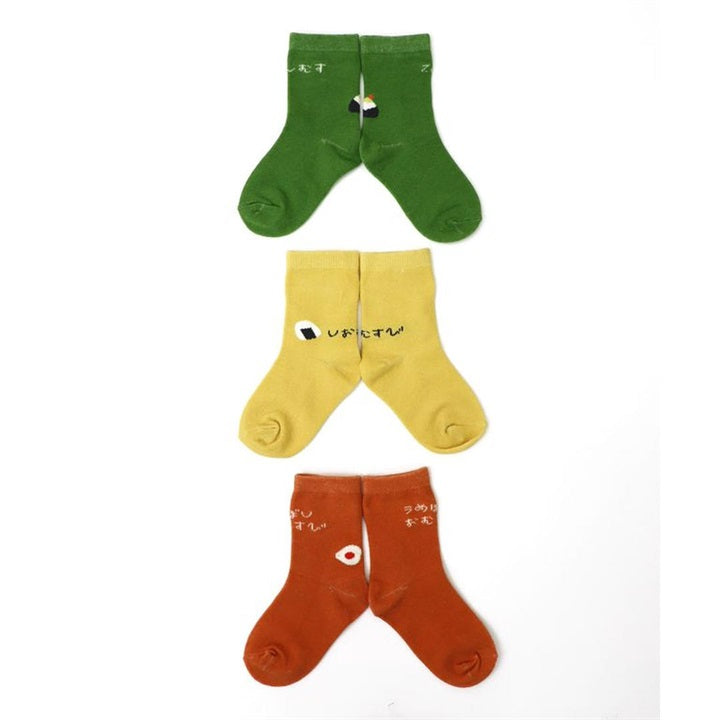 【3足組】ころころおむすび　ショートソックス