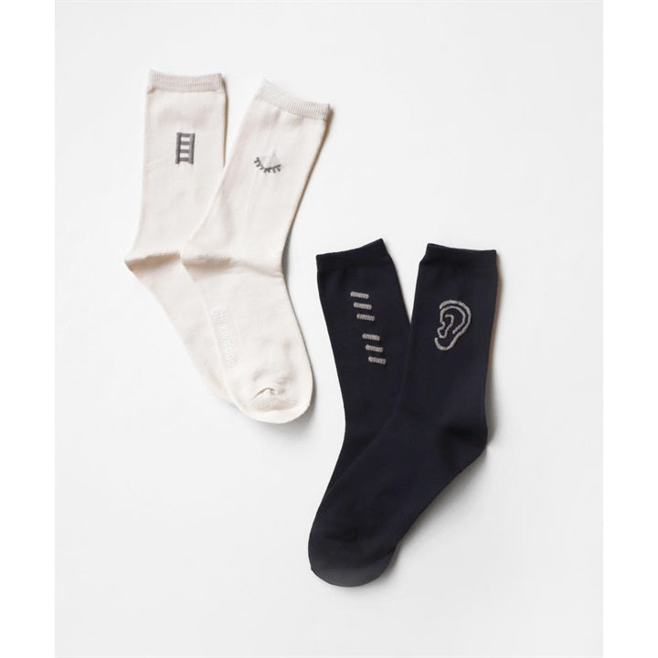 目耳口 クルーソックス2P