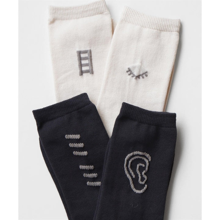 目耳口 クルーソックス2P