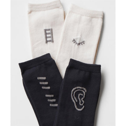 目耳口 クルーソックス2P