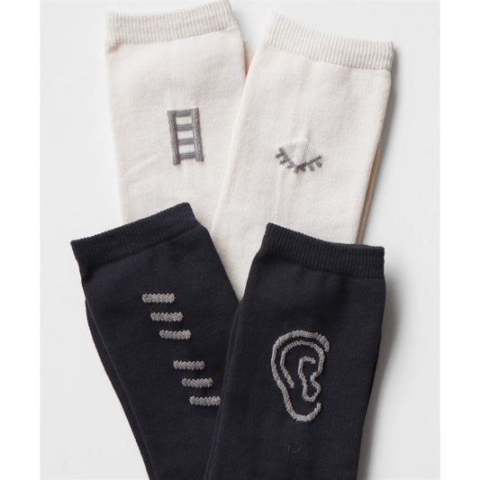 目耳口 クルーソックス2P