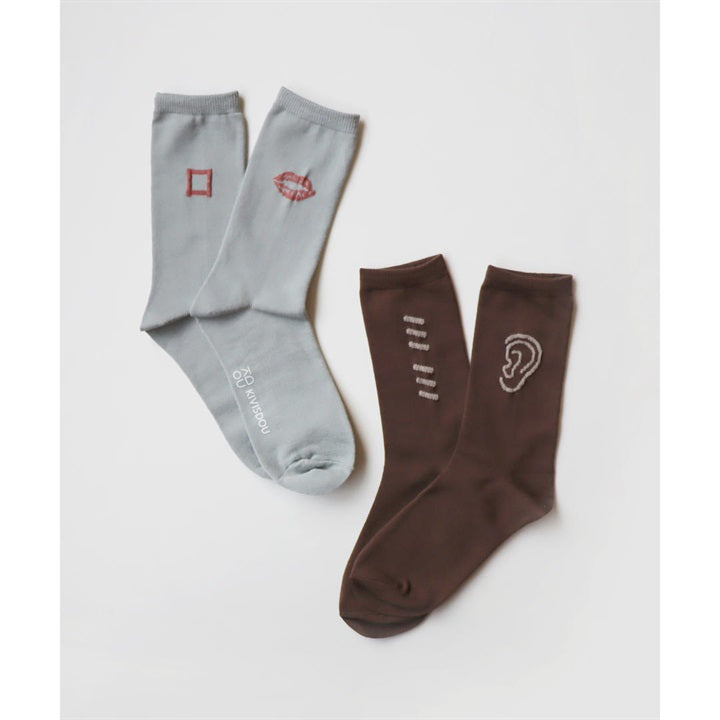 目耳口 クルーソックス2P