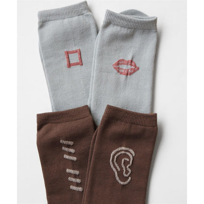 目耳口 クルーソックス2P