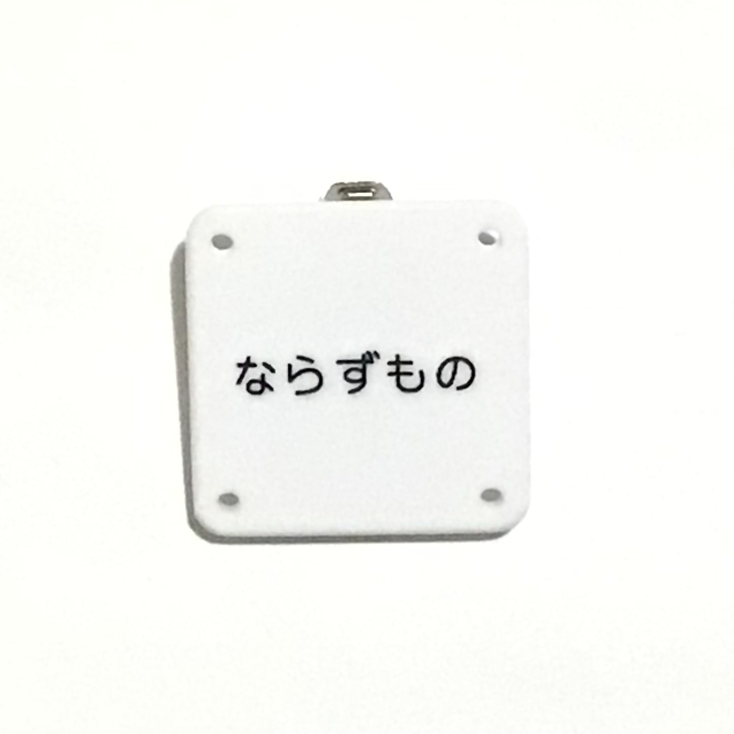 機械彫刻文字バッジ　「ならずもの」