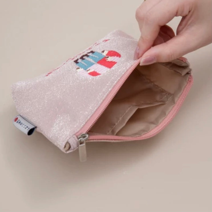なんかかわいい日本語／小物入れポーチ　どっこいどっこい