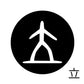古代文字　ピアス（片耳用）濡羽色　ラ行