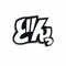 白文字